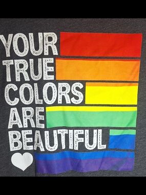 Women's Short Sleeve Graphic Tee "Pride" Sz L